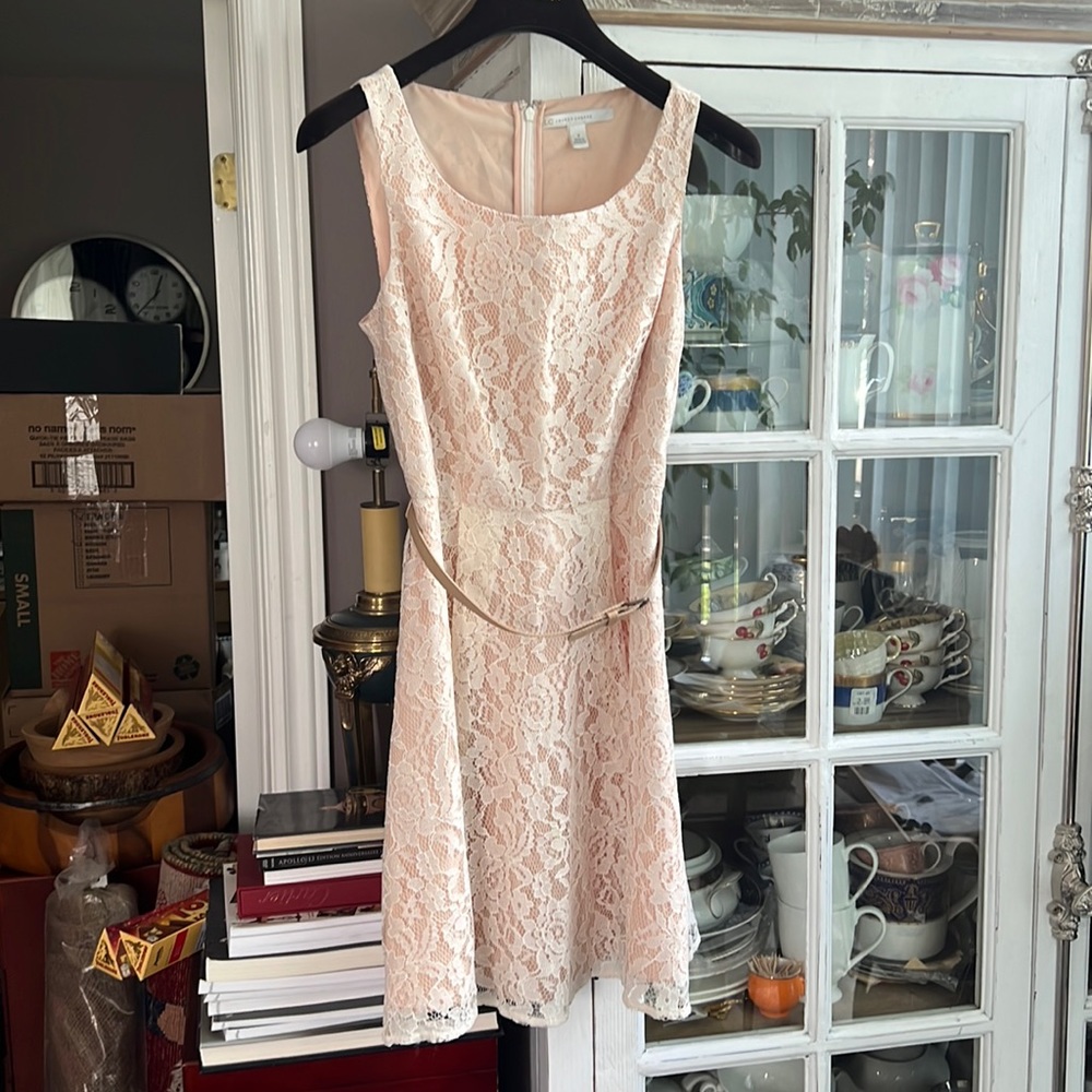 NWOT LC LAUREN CONRAD Crème White Lace Dress, 2